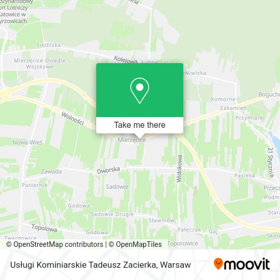 Usługi Kominiarskie Tadeusz Zacierka map