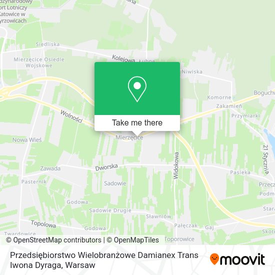 Карта Przedsiębiorstwo Wielobranżowe Damianex Trans Iwona Dyraga