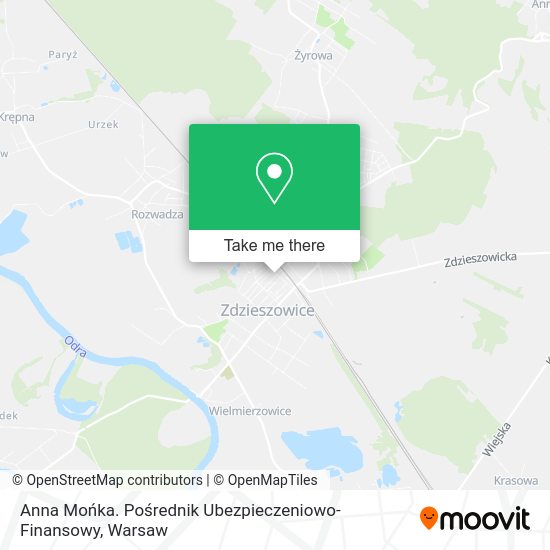 Anna Mońka. Pośrednik Ubezpieczeniowo- Finansowy map