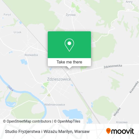 Studio Fryzjerstwa i Wizażu Marilyn map