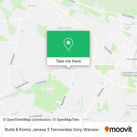 Butik & Komis Janasa 3 Tarnowskie Góry map