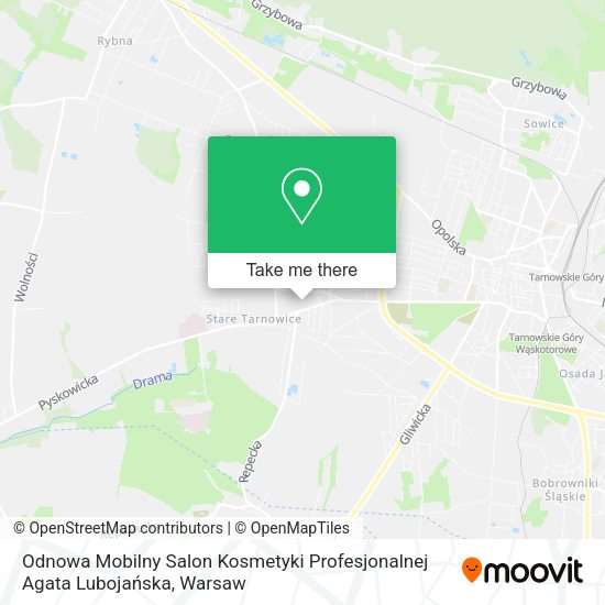 Карта Odnowa Mobilny Salon Kosmetyki Profesjonalnej Agata Lubojańska