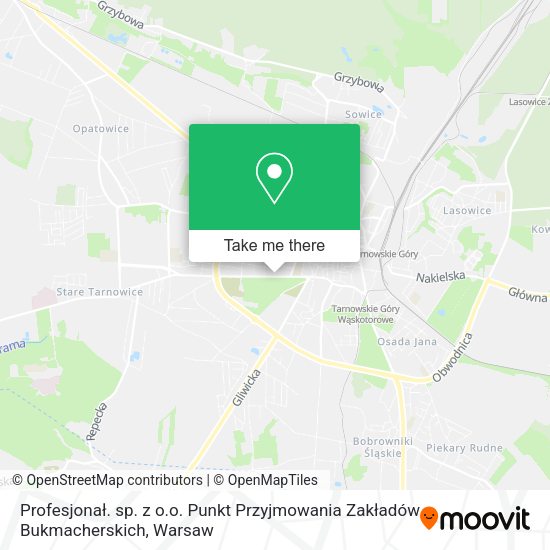 Profesjonał. sp. z o.o. Punkt Przyjmowania Zakładów Bukmacherskich map