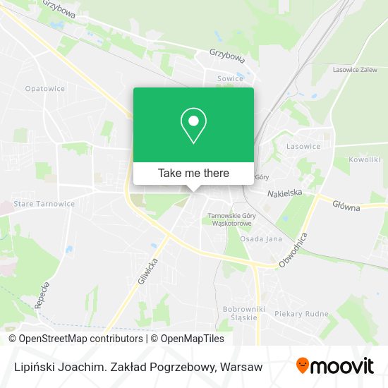 Lipiński Joachim. Zakład Pogrzebowy map