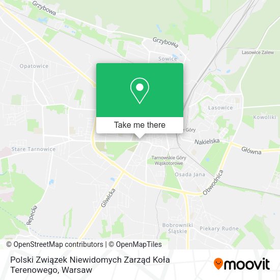 Polski Związek Niewidomych Zarząd Koła Terenowego map