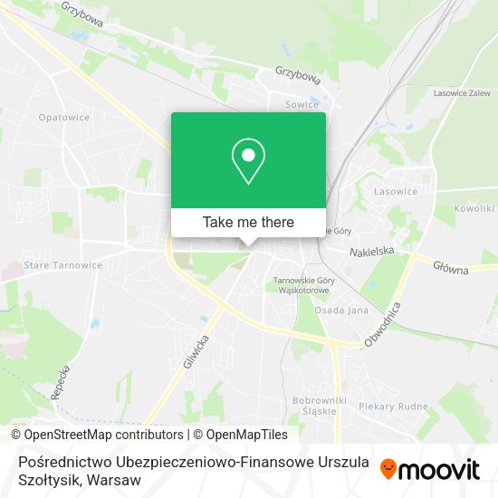 Pośrednictwo Ubezpieczeniowo-Finansowe Urszula Szołtysik map