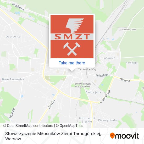 Карта Stowarzyszenie Miłośników Ziemi Tarnogórskiej