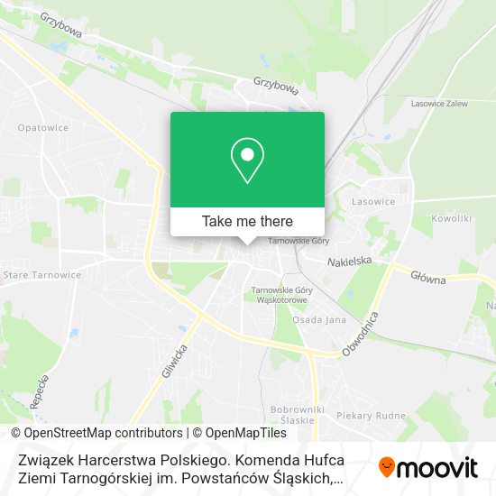 Związek Harcerstwa Polskiego. Komenda Hufca Ziemi Tarnogórskiej im. Powstańców Śląskich map