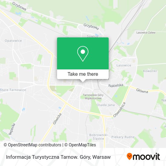 Informacja Turystyczna Tarnow. Góry map