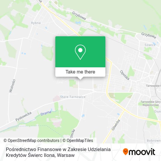 Pośrednictwo Finansowe w Zakresie Udzielania Kredytów Świerc Ilona map