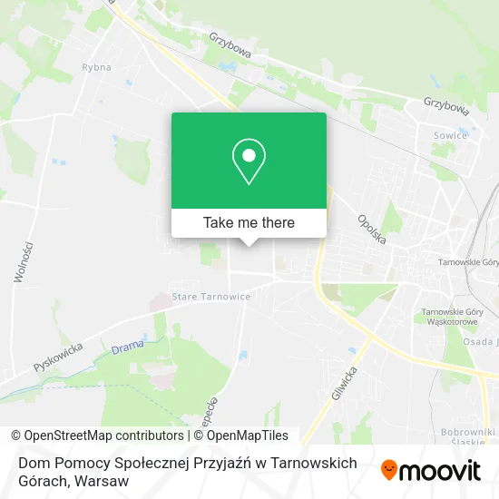 Dom Pomocy Społecznej Przyjaźń w Tarnowskich Górach map