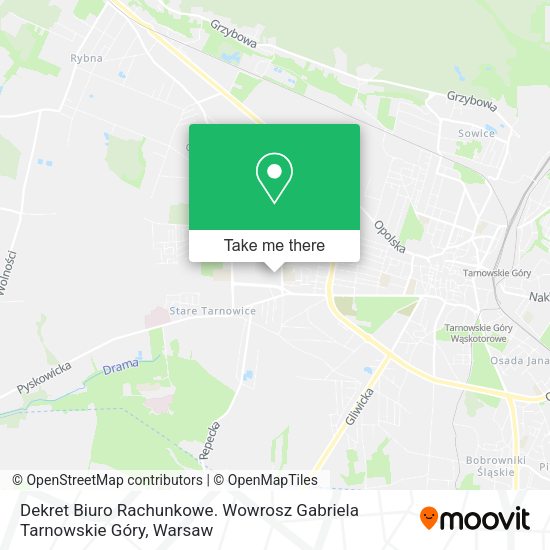 Dekret Biuro Rachunkowe. Wowrosz Gabriela Tarnowskie Góry map