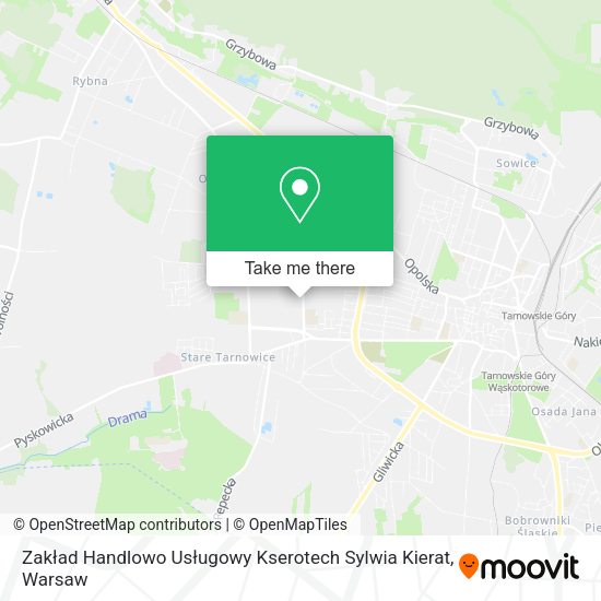 Zakład Handlowo Usługowy Kserotech Sylwia Kierat map