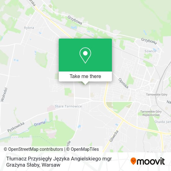 Tłumacz Przysięgły Języka Angielskiego mgr Grażyna Słaby map