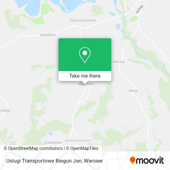 Uslugi Transportowe Biegun Jan map