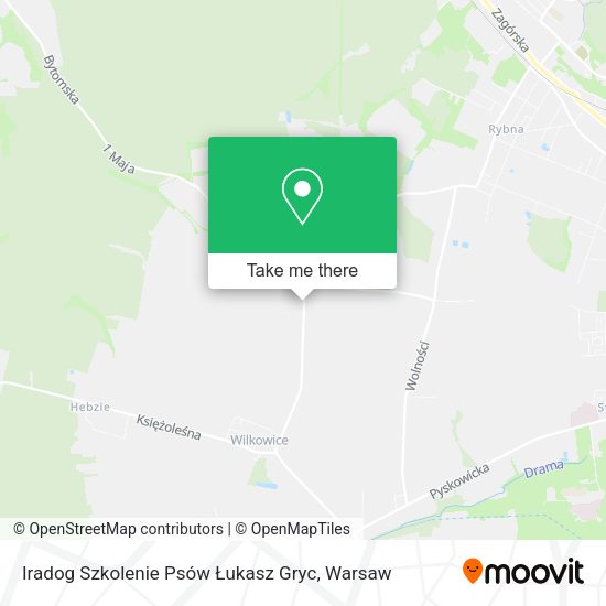 Iradog Szkolenie Psów Łukasz Gryc map