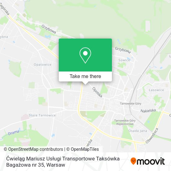 Ćwieląg Mariusz Usługi Transportowe Taksówka Bagażowa nr 35 map