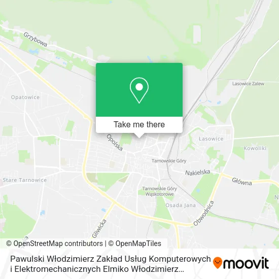 Карта Pawulski Włodzimierz Zakład Usług Komputerowych i Elektromechanicznych Elmiko Włodzimierz Pawulski