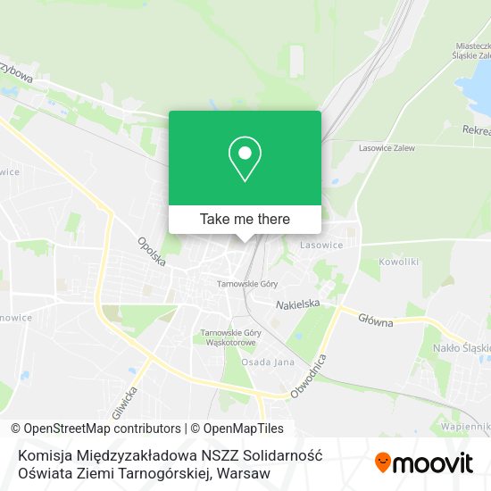 Komisja Międzyzakładowa NSZZ Solidarność Oświata Ziemi Tarnogórskiej map