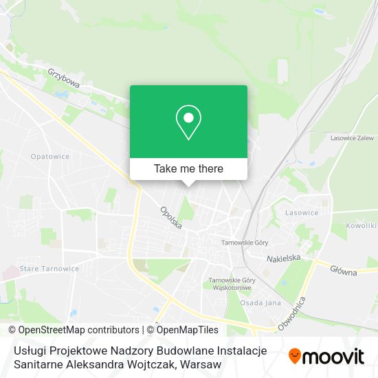 Usługi Projektowe Nadzory Budowlane Instalacje Sanitarne Aleksandra Wojtczak map