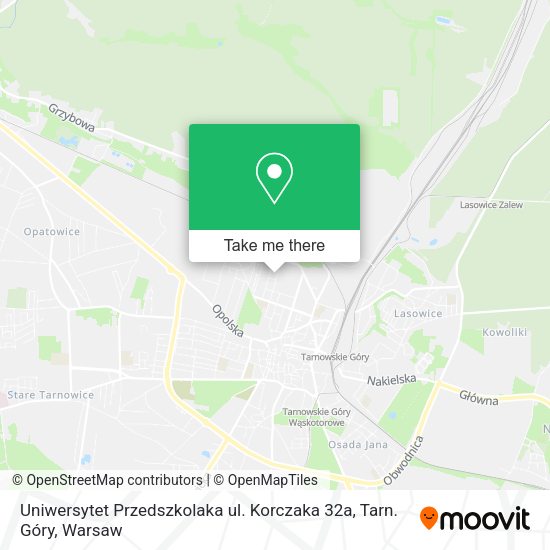 Uniwersytet Przedszkolaka ul. Korczaka 32a, Tarn. Góry map