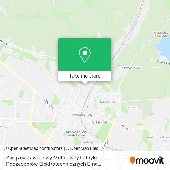 Związek Zawodowy Metalowcy Fabryki Podzespołów Elektrotechnicznych Ema Elektrocarbon w Tarnowskich map