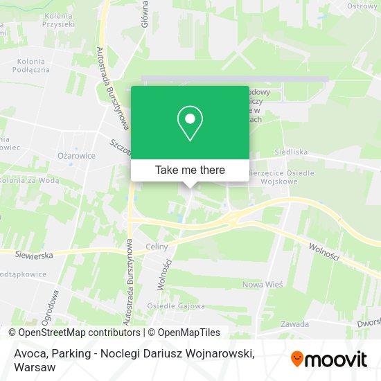 Карта Avoca, Parking - Noclegi Dariusz Wojnarowski