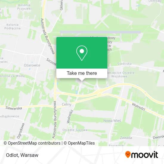 Odlot map