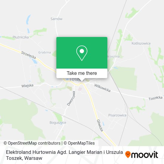 Elektroland Hurtownia Agd. Langier Marian i Urszula Toszek map
