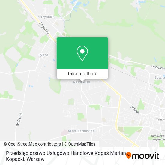 Przedsiębiorstwo Usługowo Handlowe Kopaś Marian Kopacki map