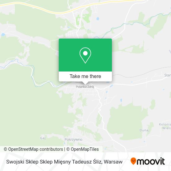 Swojski Sklep Sklep Mięsny Tadeusz Śliz map