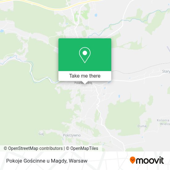 Pokoje Gościnne u Magdy map