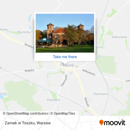 Карта Zamek w Toszku