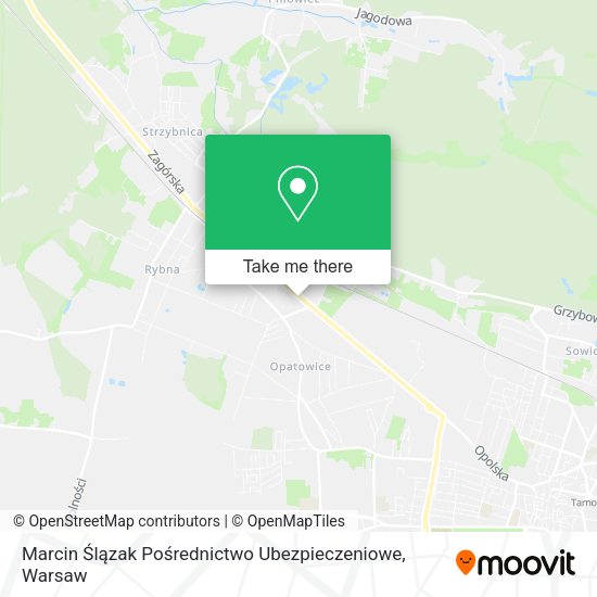 Marcin Ślązak Pośrednictwo Ubezpieczeniowe map