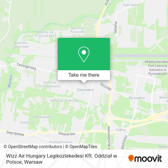 Wizz Air Hungary Legikozlekedesi Kft. Oddział w Polsce map