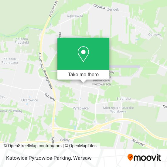 Карта Katowice Pyrzowice-Parking