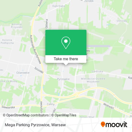 Mega Parking Pyrzowice map