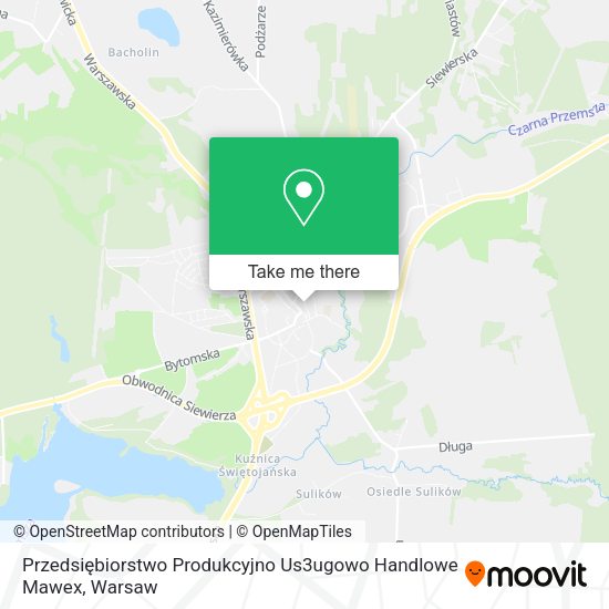 Przedsiębiorstwo Produkcyjno Us3ugowo Handlowe Mawex map