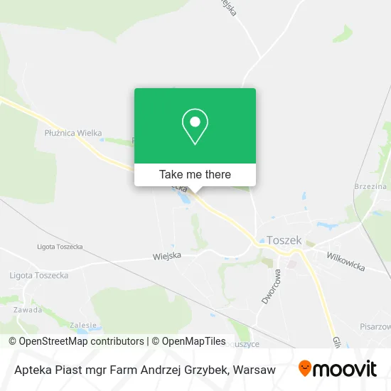 Карта Apteka Piast mgr Farm Andrzej Grzybek