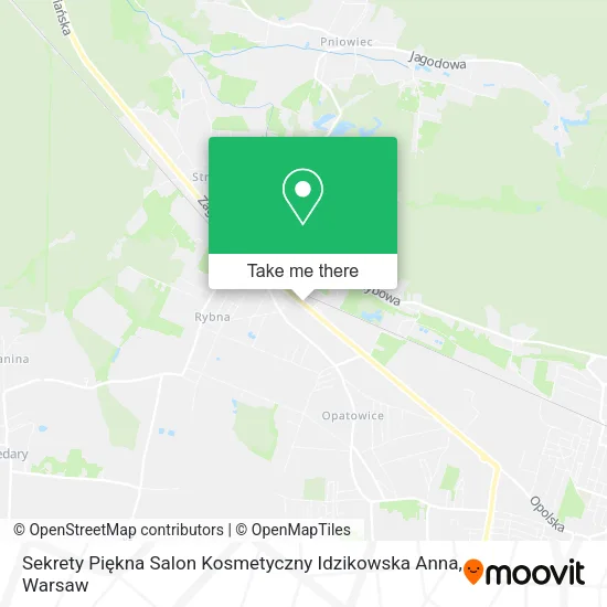 Карта Sekrety Piękna Salon Kosmetyczny Idzikowska Anna