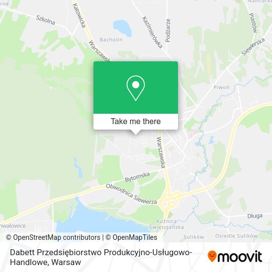 Dabett Przedsiębiorstwo Produkcyjno-Usługowo-Handlowe map