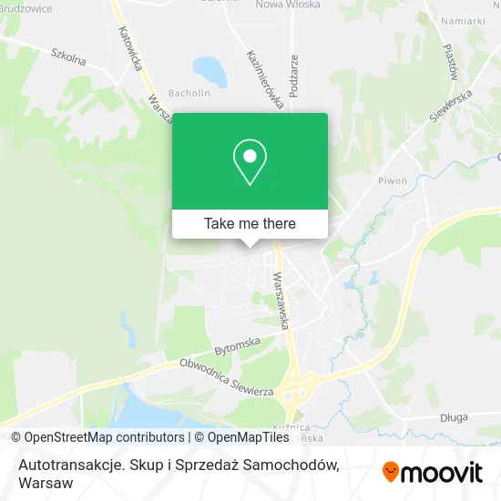 Карта Autotransakcje. Skup i Sprzedaż Samochodów
