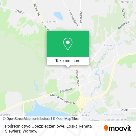 Pośrednictwo Ubezpieczeniowe. Loska Renata Siewierz map