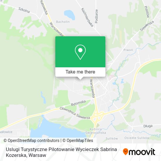 Uslugi Turystyczne Pilotowanie Wycieczek Sabrina Kozerska map