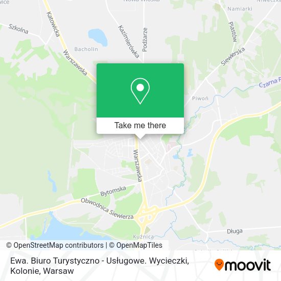 Ewa. Biuro Turystyczno - Usługowe. Wycieczki, Kolonie map