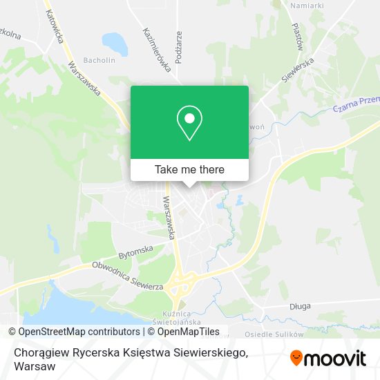 Chorągiew Rycerska Księstwa Siewierskiego map