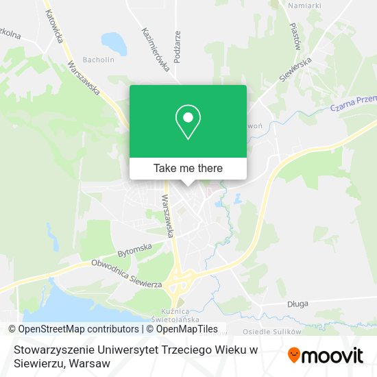 Stowarzyszenie Uniwersytet Trzeciego Wieku w Siewierzu map