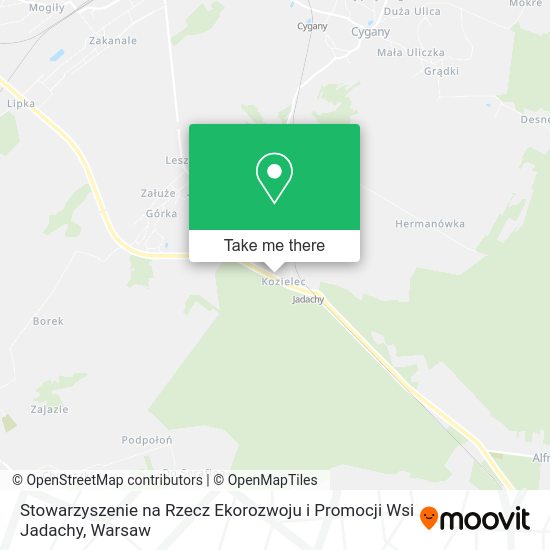 Stowarzyszenie na Rzecz Ekorozwoju i Promocji Wsi Jadachy map