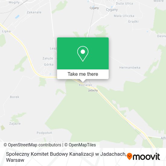 Społeczny Komitet Budowy Kanalizacji w Jadachach map