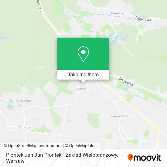 Piontek Jan Jan Piontek - Zakład Wielobranżowy map